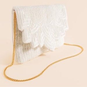 Daphne Beaded Scalloped Clutch
